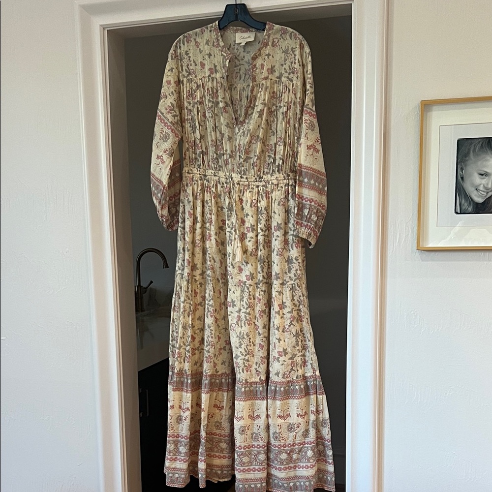 Cleobella Cream Floral Long Sleeve Dress